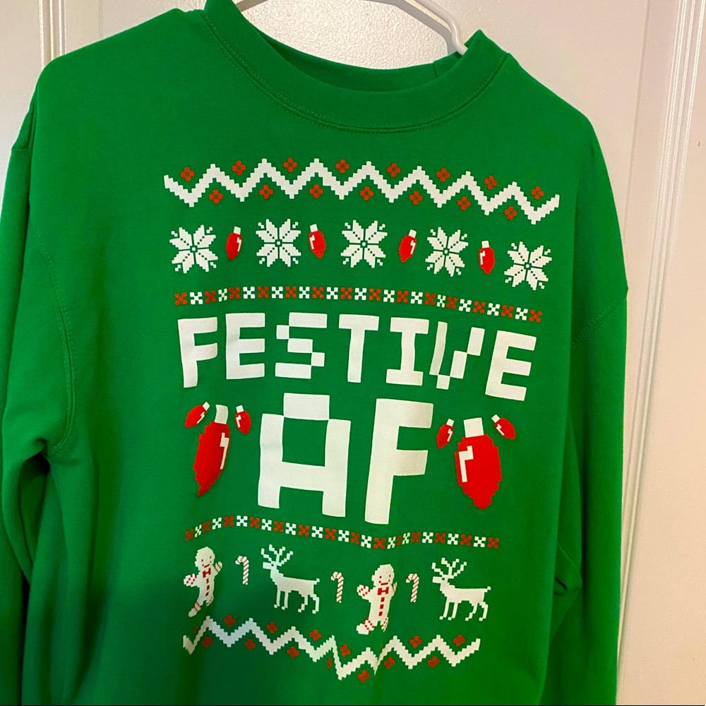 “Festive AF” Black Matter Christmas Sweatshirt